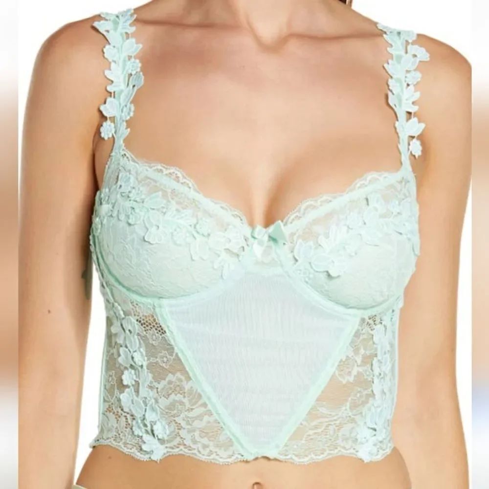 Kilo Brava Green Mist Lace Bustier Sz  XL